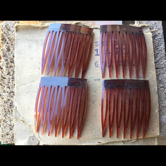 4 ea tuck combs vintage unbreakable old school - Picture 1 of 3